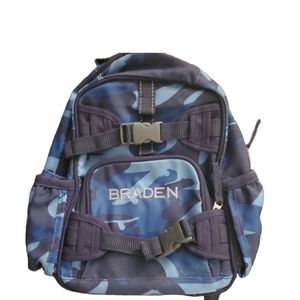 Braden Blue Camo small child small backpack NWOT